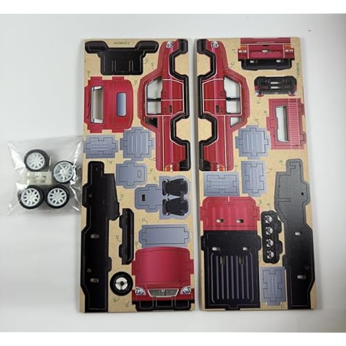 3D WOODEN PICK-UP TRUCK PUZZLE WITH PULL-BACK GEAR  DIY MODEL BUILDING KIT FOR KIDS & ADULTS (26 PIECES, STEM LEARNING, ECO-FRIENDLY WOOD, NO TOOLS NEEDED, AGE 6+) - Image 2